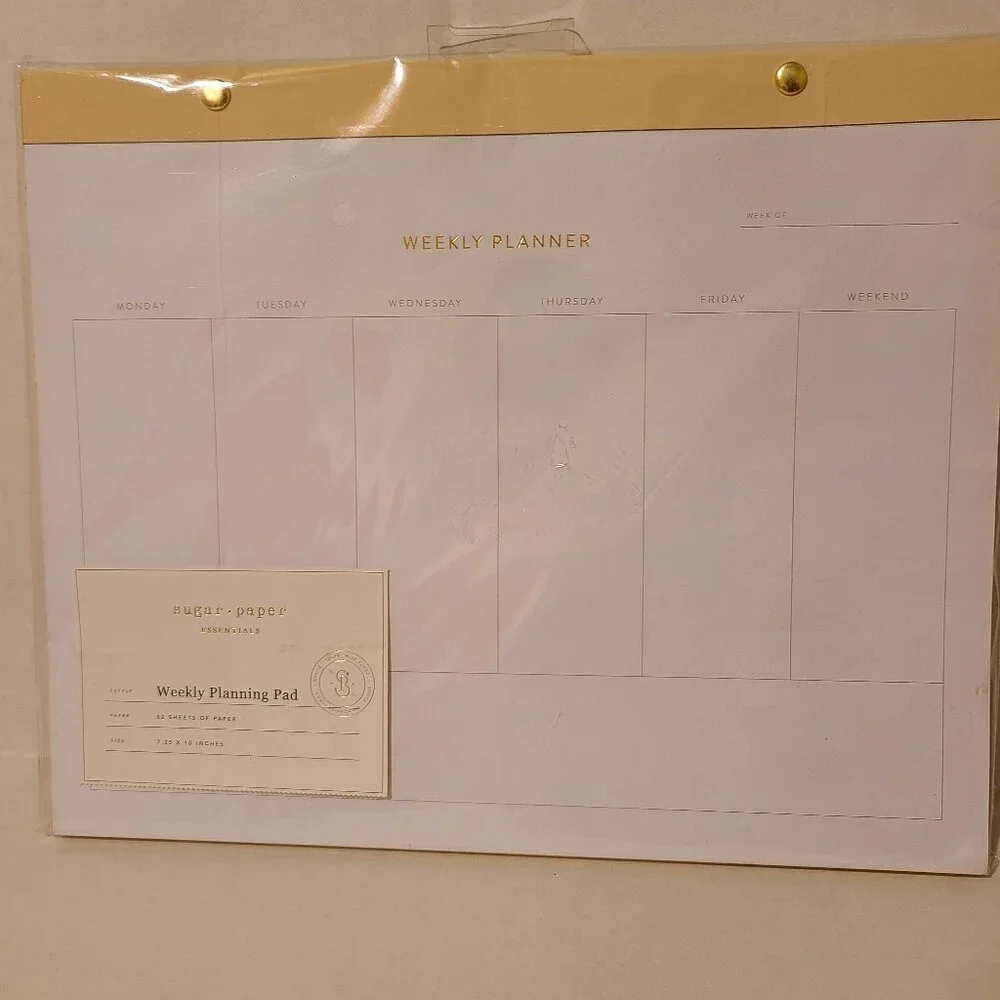 SUGAR PAPER WEEKLY PLANNING PAD